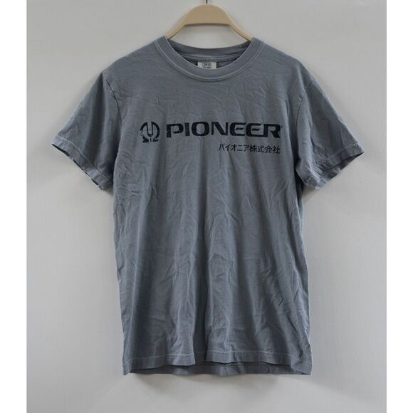 Pioneer Stereo Logo‎ Japanese Print Promo T-Shirt Gray Comfort Colors Size S - Picture 1 of 6